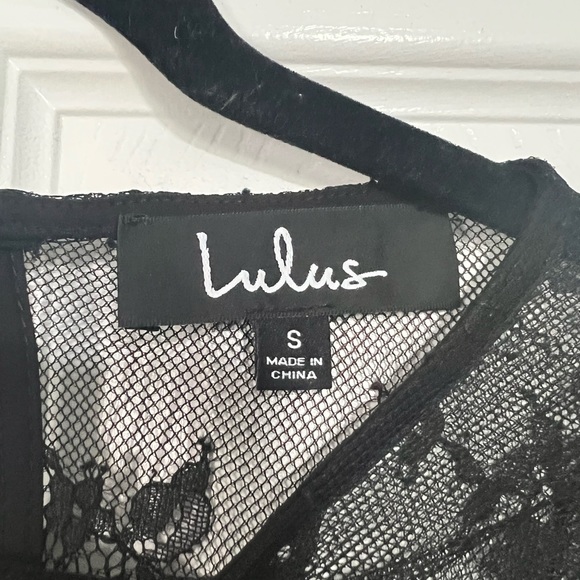 Lulus black lace shirt- Small - Picture 5 of 6